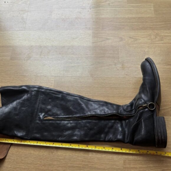 Fiorentini and Baker Black Leather Eternity OTK fold down boots 8.5 - Picture 2 of 5